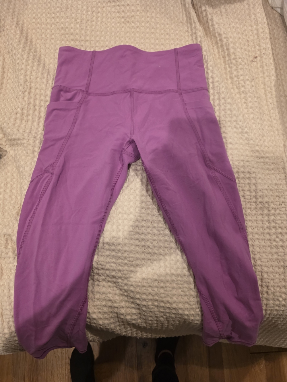 Athleta Purple High-Rise Cropped Workout Leggings